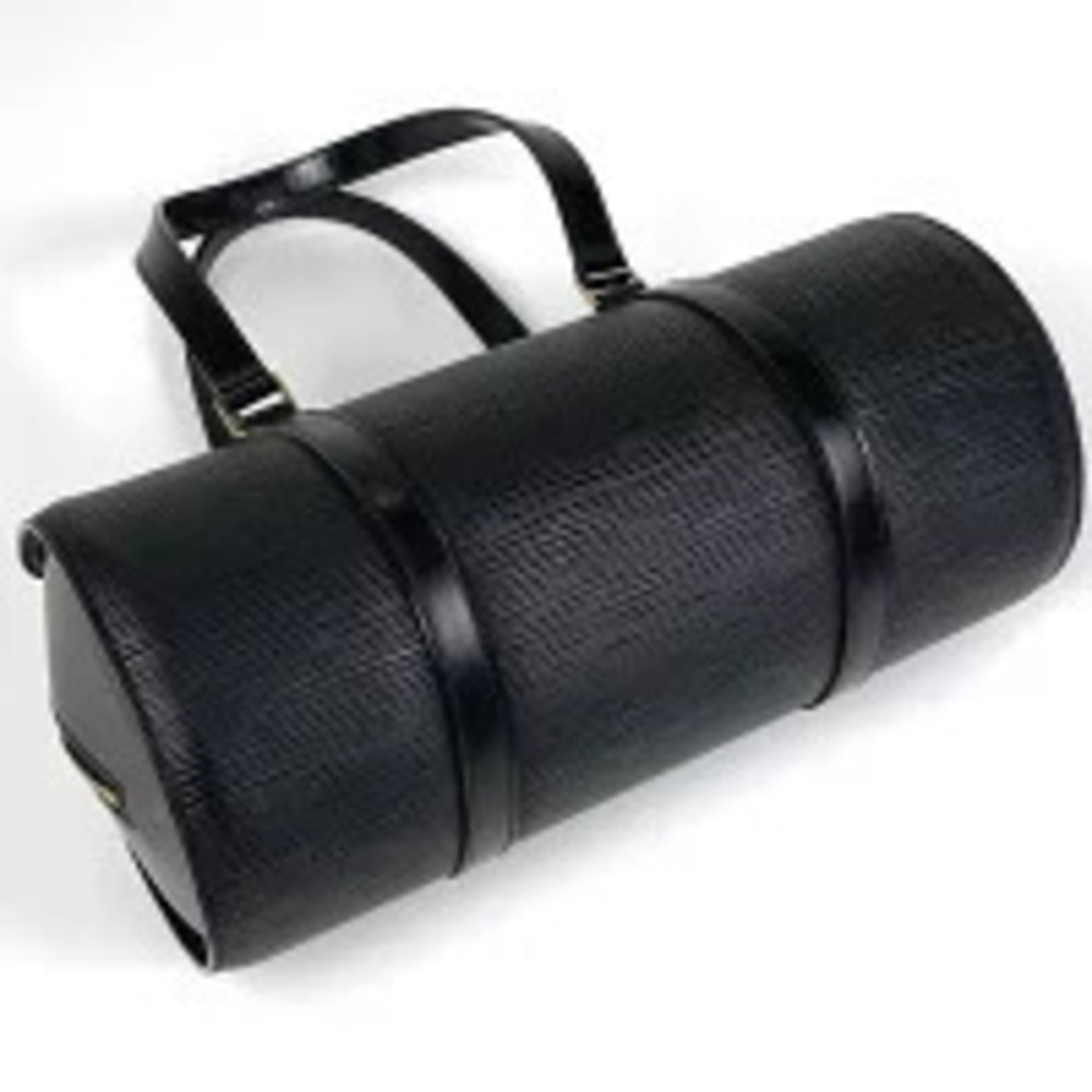 Louis Vuitton Black Handbag Soufflot Epi Noir Cylindrical Leather Black